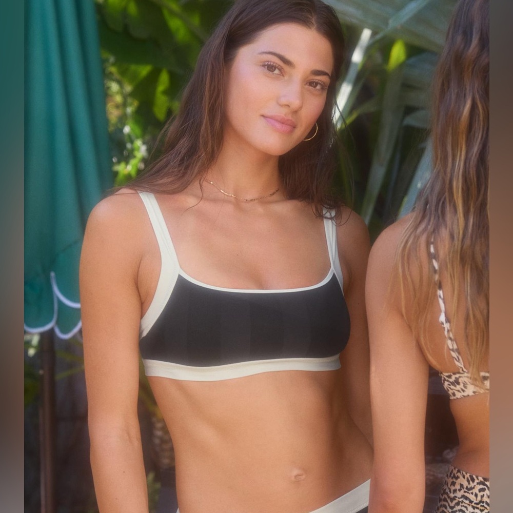 NWOT Aerie The Sandscoop Shine Bikini Top